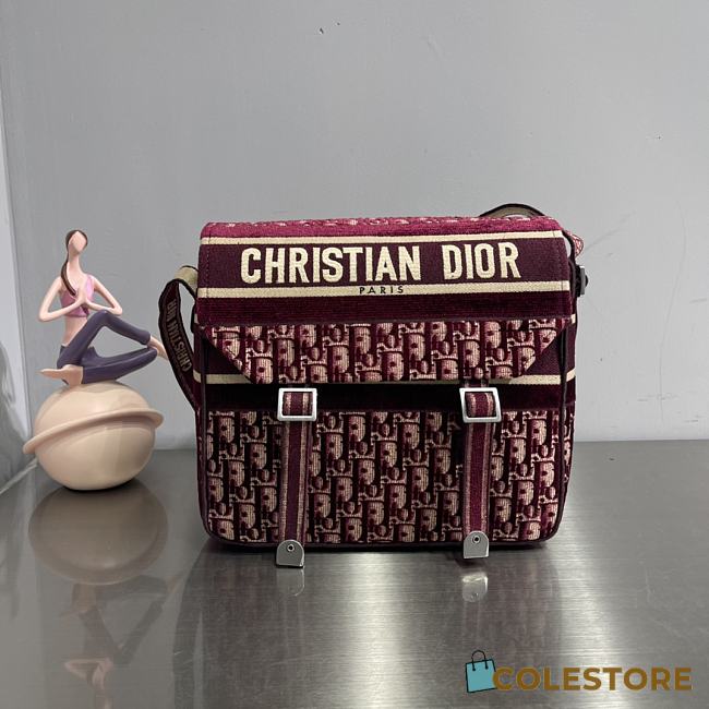 Dior Camp Red Oblique Buckle Bag - 1
