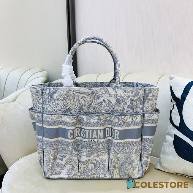 Dior Beach Tote Bag In White 9028 Size 42x30x17cm - 1