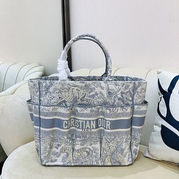 Dior Beach Tote Bag In White 9028 Size 42x30x17cm