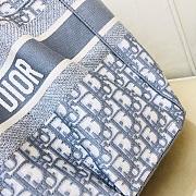 Dior Beach Tote Bag Light Blue Oblique 9028 Size 42x30x17cm - 6