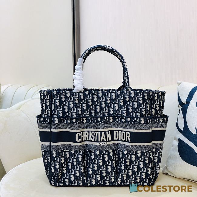 Dior Beach Tote Bag Black Oblique 9028  - 1