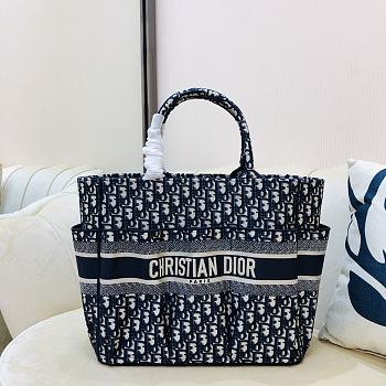 Dior Beach Tote Bag Black Oblique 9028 