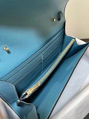 Hermes Constance Long To Go Wallet In Blue - 6