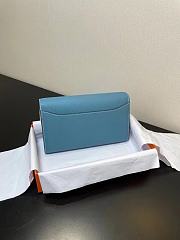 Hermes Constance Long To Go Wallet In Blue - 5