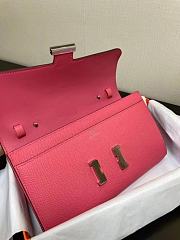 Hermes Constance Long To Go Wallet In Pink Size 20x13x2cm - 4