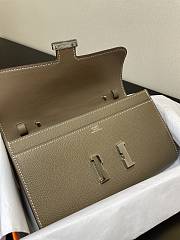 Hermes Constance Long To Go Wallet In Grey - 2