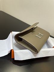 Hermes Constance Long To Go Wallet In Grey - 5