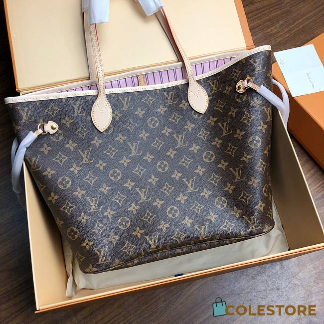 Louis Vuitton Neverfull MM Monogram Empreinte Leather InLight Pink M41562  - 1