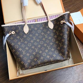 Louis Vuitton Neverfull MM Monogram Empreinte Leather InLight Pink M41562 