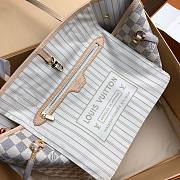 Louis Vuitton Neverfull Damier Azur Tote Bag In White N41050  - 3