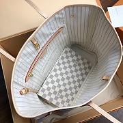 Louis Vuitton Neverfull Damier Azur Tote Bag In White N41050  - 5