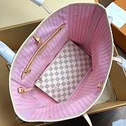 Louis Vuitton Neverfull Damier Azur Tote Bag In Rose Ballerine N41050 32cm - 3