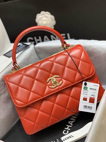 Chanel Trendy CC Hand Bag In Red 