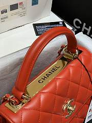 Chanel Trendy CC Hand Bag In Red  - 5