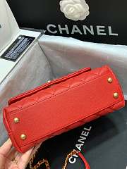 Chanel Coco Handle Bag In Red 24cm - 6