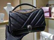 Bulgari Serpenti Cabochon Shoulder Bag In Black 290649  - 4