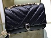 Bulgari Serpenti Cabochon Shoulder Bag In Black 290649  - 3