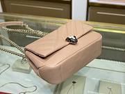 Bulgari Serpenti Cabochon Shoulder Bag In Beige 290649 Size 22.5x15x10cm  - 6