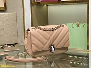 Bulgari Serpenti Cabochon Shoulder Bag In Beige 290649 Size 22.5x15x10cm  - 5