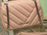 Bulgari Serpenti Cabochon Shoulder Bag In Beige 290649 Size 22.5x15x10cm  - 4