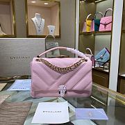 Bulgari Serpenti Cabochon Shoulder Bag In Light Purple 290649 Size 22.5x15x10cm  - 1
