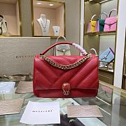 Bulgari Serpenti Cabochon Shoulder Bag In Red 290649 Size 22.5x15x10cm  - 1