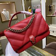 Bulgari Serpenti Cabochon Shoulder Bag In Red 290649 Size 22.5x15x10cm  - 6