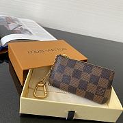 Louis Vuitton Damier Coin Case In Brown M62650 Size 12x7cm - 1
