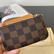 Louis Vuitton Damier Coin Case In Brown M62650 Size 12x7cm - 5