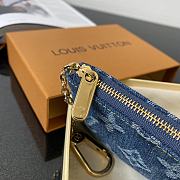 Louis Vuitton Blue Denim Coin Case M62650 Size 12x7 cm - 6