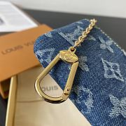 Louis Vuitton Blue Denim Coin Case M62650 Size 12x7 cm - 4