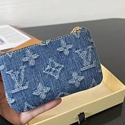 Louis Vuitton Blue Denim Coin Case M62650 Size 12x7 cm - 2