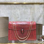 BVL Serpenti Forever Shoulder Bag In Red 80527  - 1