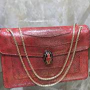 BVL Serpenti Forever Shoulder Bag In Red 80527  - 6
