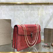 BVL Serpenti Forever Shoulder Bag In Red 80527  - 2