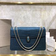 BVL Serpenti Forever Shoulder Bag In Blue 80527 - 1
