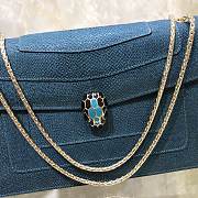 BVL Serpenti Forever Shoulder Bag In Blue 80527 - 6