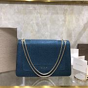 BVL Serpenti Forever Shoulder Bag In Blue 80527 - 4