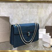 BVL Serpenti Forever Shoulder Bag In Blue 80527 - 2