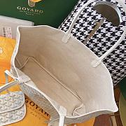 Goyard White Chevron St Louis PM Tote Bag with Pouch ABA02 - 4