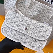 Goyard White Chevron St Louis PM Tote Bag with Pouch ABA02 - 3