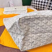 Goyard White Chevron St Louis PM Tote Bag with Pouch ABA02 - 2