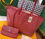 Goyard Blue Chevron St Louis PM Tote Bag with Pouch Style ABA02 Size 47x27x14cm - 4