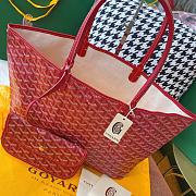 Goyard Blue Chevron St Louis PM Tote Bag with Pouch Style ABA02 Size 47x27x14cm - 3