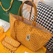 Goyard Yellow Chevron St Louis PM Tote Bag with Pouch ABA02 - 6