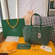Goyard Green Chevron St Louis PM Tote Bag with Pouch ABA02  - 1