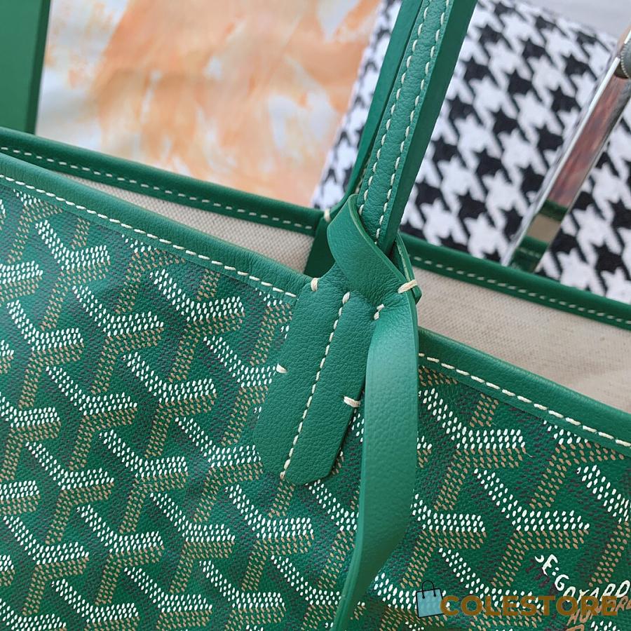 Goyard Green Chevron Print Coated Canvas Yona PM Bag - Yoogi's Closet