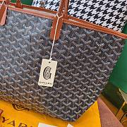 Goyard Brown Chevron St Louis PM Tote Bag with Pouch ABA02  - 5