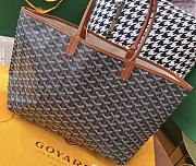 Goyard Brown Chevron St Louis PM Tote Bag with Pouch ABA02  - 2