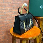 Goyard Saigon Structure Mini Bag Black/Tan in Canvas/Cowhide Leather with  Silver-tone - US